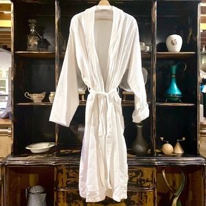UNISEX Hotel Style Bathrobe O/S White Dual-layer Belted